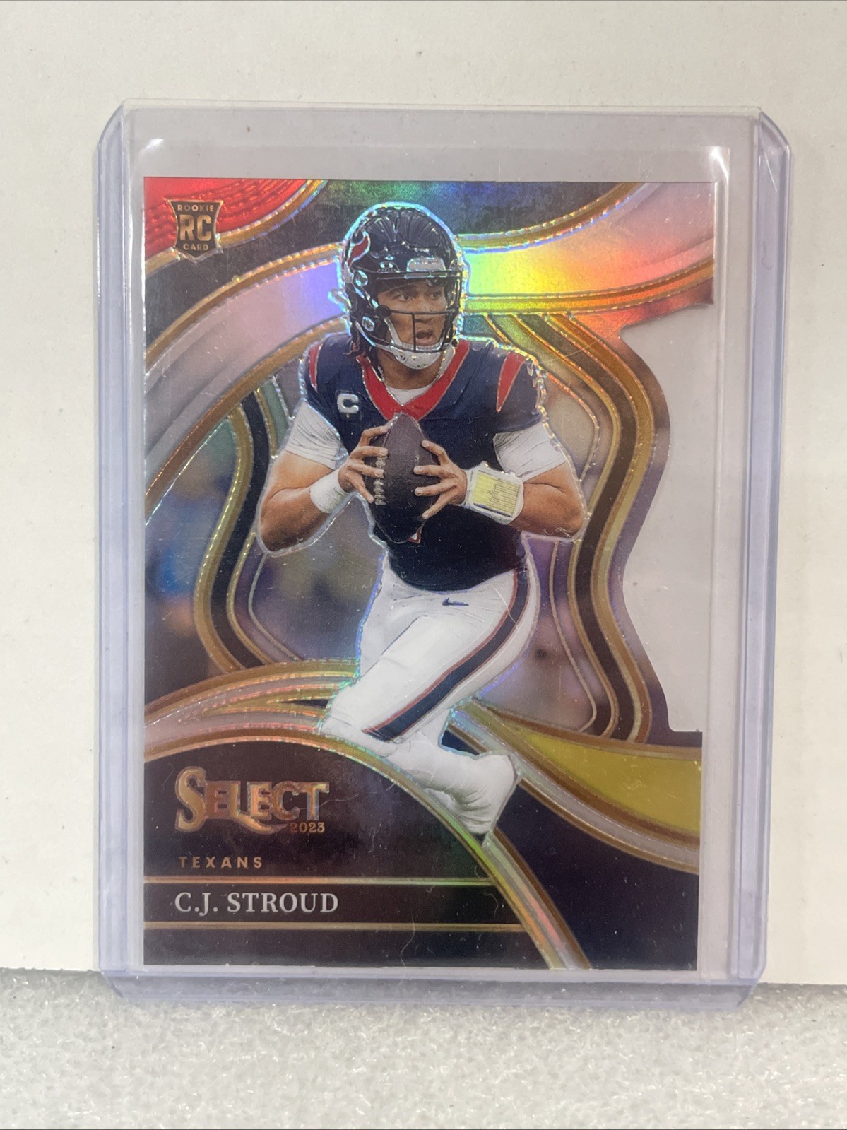 2023 Panini Select - Club Level C.J. Stroud #289 Red & Yellow Prizm Die-Cut (RC)