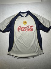 Size L/G Club América Coca-Cola & Corona Soccer Jersey Shirt White Navy Colors