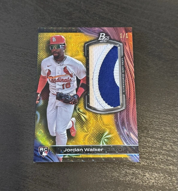 2023 Topps Jordan Walker Bowman Platinum Patches RC 1/1 PPC-JW Cardinals