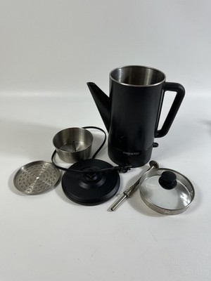 Presto 02815 Black Stainless Steel 12-Cup Cordless Coffee Percolator