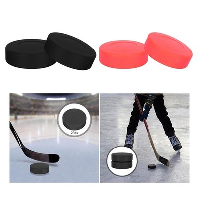 2 Stück Eishockey Puck, Hockeyball, glatt, tragbar, einfach zu verwenden,