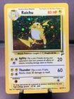 Pokémon TCG Raichu 16/130 Base Set 2 Holo Rare VTG WOTC 2000 NM/NM- Swirl