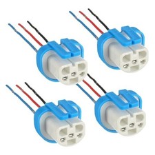 4 Pack Headlight Wiring Harness 9007 9004 HB1 HB5 High Temperature Ceramic 4PCS