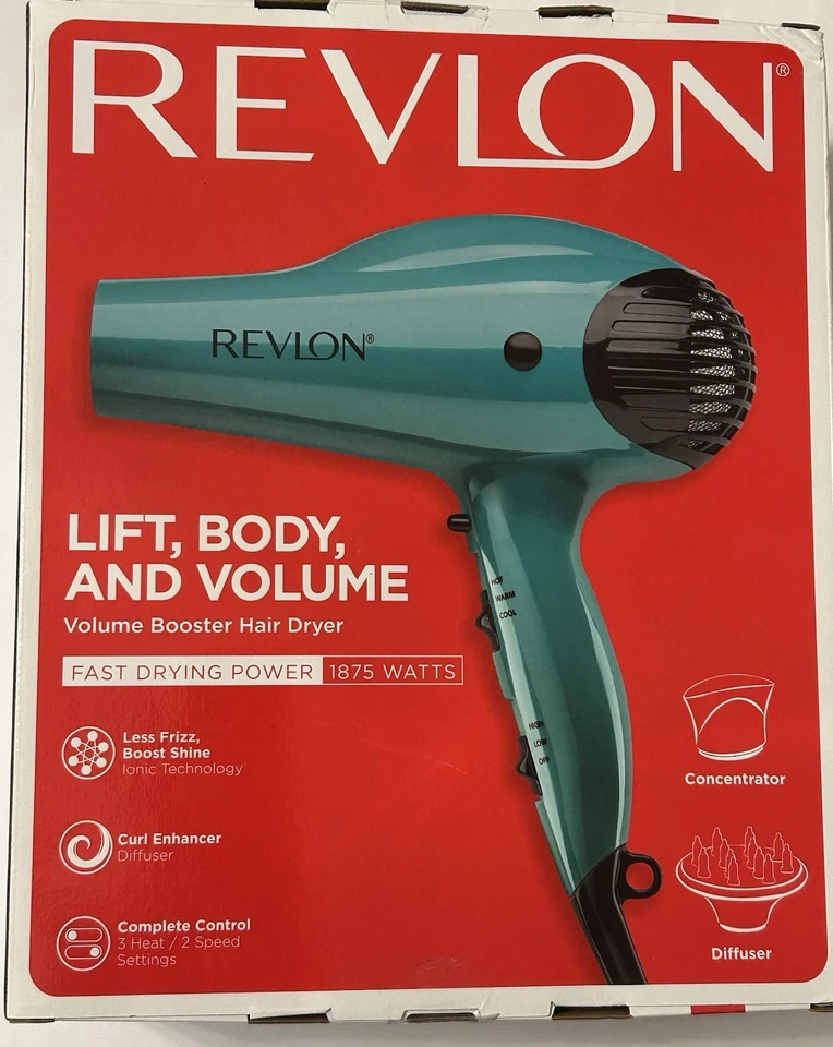 REVLON - Secador de pelo con accesorios nuevo en caja - 1875 vatios - Modelo: RVDR5036CP2 (F179 Foto 2 de 4