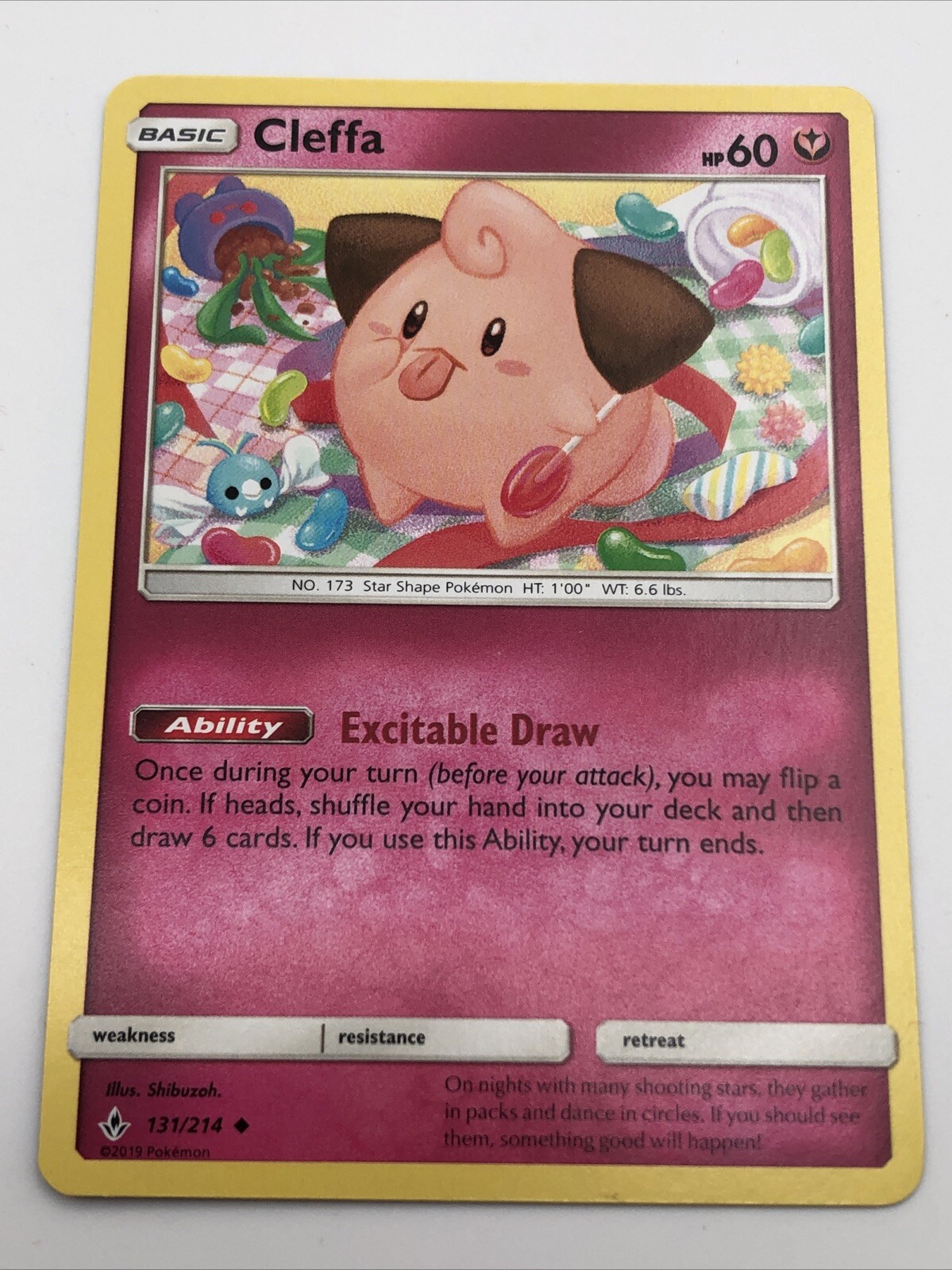 2019 Pokemon Cleffa Unbroken Bonds 131/214 Trading Card NM