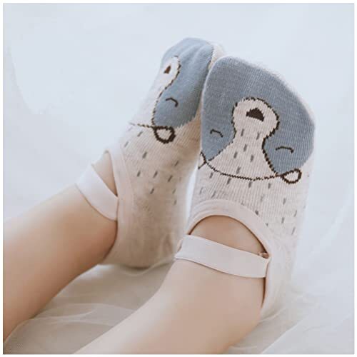 Baby Toddler Anti Slip Non Skid Socks with Grip 1-3T Cartoon Animal 6 Pairs - Picture 5 of 8