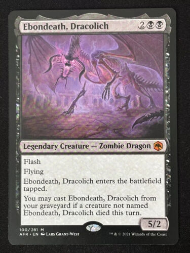 1x MTG Ebondeath, Dracolich - Adventures in the Forgotten Realms (AFR) #100
