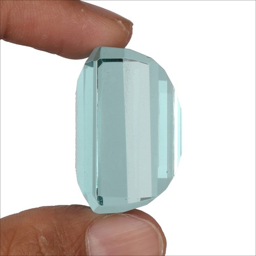 Gema suelta de corte faceta esmeralda grande aguamarina 90,00 quilates regalo para esposa/amor/madre - Imagen 2 de 3