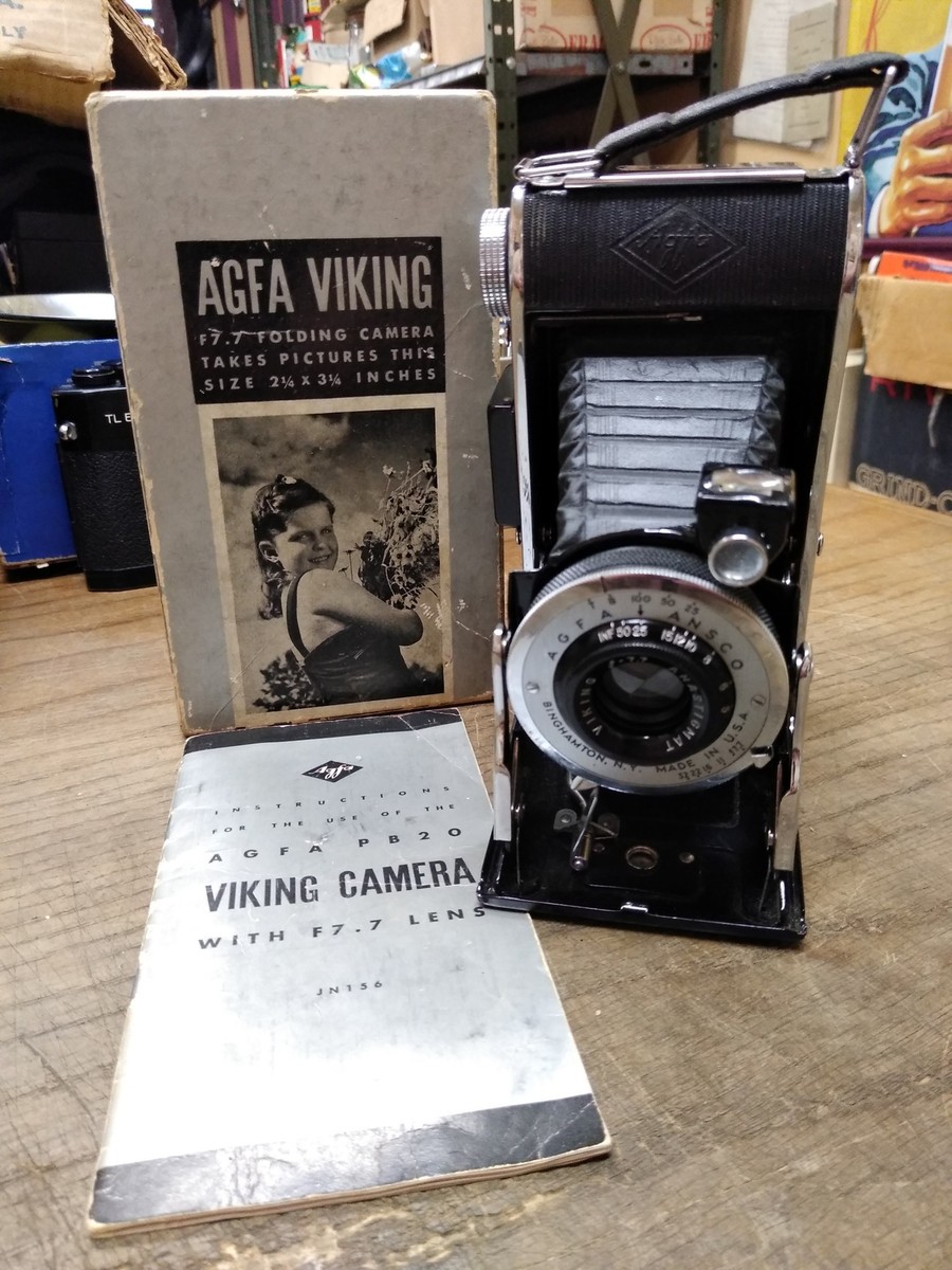 Vtg AGFA ANSCO Viking Folding Film Camera F7.7 Anastigmat