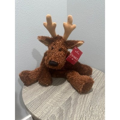Hallmark Comet Floppy Reindeer Holiday Plush Brown Sparkle 14'' w/Tags