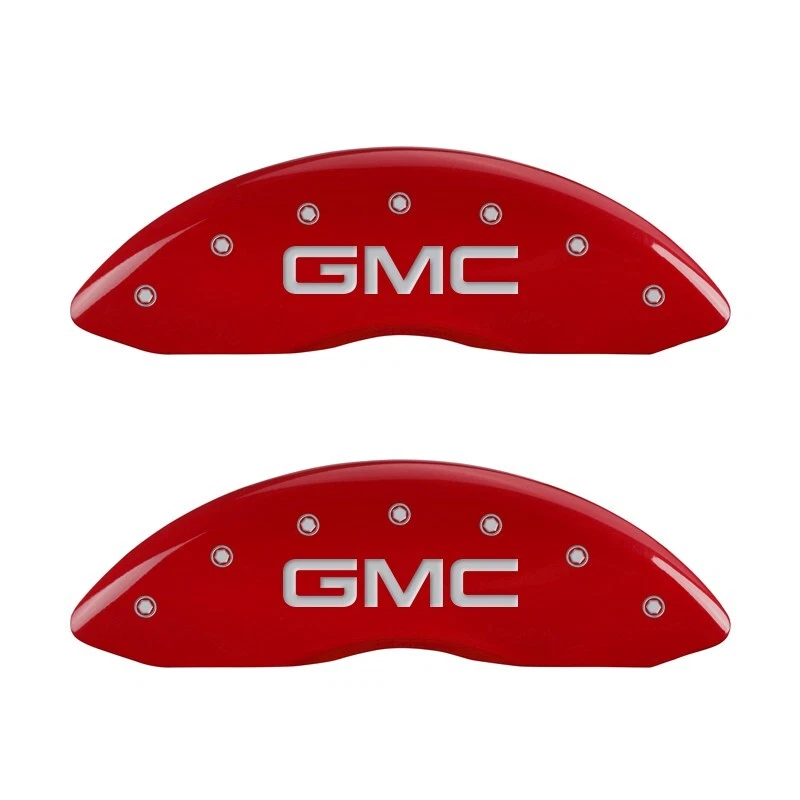 2006-2009 "GMC" Envoy / XL dianteiro + traseiro vermelho MGP conjunto de tampas de pinça de disco de freio 4p - Imagem 2 de 4