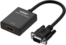 Onten HDMI to VGA Adapter HDMI Female to VGA Male Converter with 3.5mm Audio