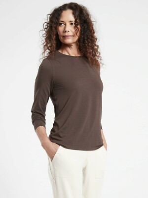 EUC Athleta Outbound Top, Walnut Brown SIZE M      #631813 W0302H