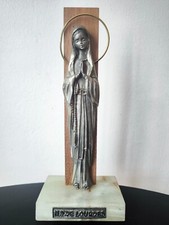Notre dame de Lourdes sculpture Catholique etain 88%
