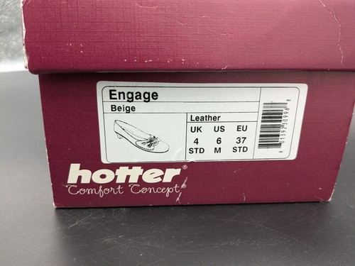 Hotter Comfort Concept Engage Beige Leather Slip On Shoes Size UK 4 EU 37 US 6 - Picture 2 of 9