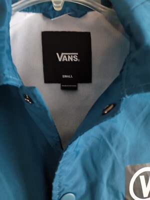 Vans Off The Wall Windbreaker Lined Jacket Men Size Small Blue