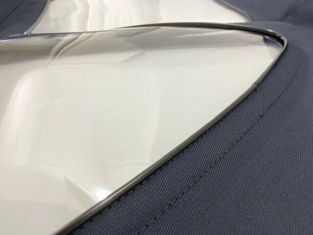 Mercedes Benz R107 560SL 380SL 1972-89 convertible techo blando con ventana DOT, azul Foto 4 de 4