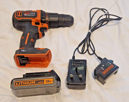 Black & Decker KFBCD701 Akku-Kombihammer Bohrhammer 18V + 2,0Ah Akku & Ladegerät