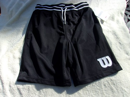 NWT Wilson Boys shorts, size M, L, pockets, $30, polyester, 8 in. inseam, black - Picture 2 of 5