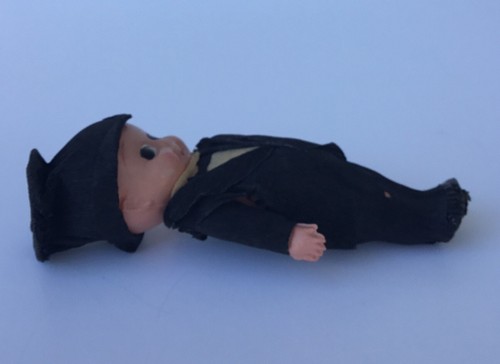 Antique 1920s Celluloid Wedding Cake Toppers Kewpie Doll GROOM Tuxedo Googly Eye - Picture 7 of 10