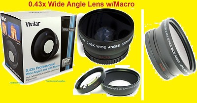 0.43x Wide Angle LENS 52mm  SUPER WIDEANGLE MACRO / CLOSE UP LENS 0.45x 52 mm