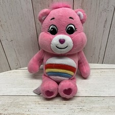 Care Bears 9 CHEER BEAR Rainbow Belly Pink Stuffed Animal Plush 2021