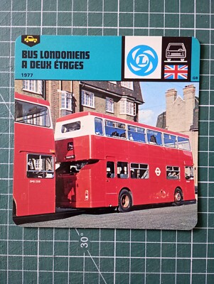 Autostecker ca. 1978 12 x 12,5 cm Londoner Bus zweistöckig