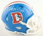 Javonte Williams Signed Broncos Throwback Speed Mini Helmet (Beckett)