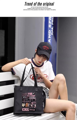 Schwarzrosa Handtasche Schultertasche Kim Jisoo Jennie Kim ROSE LISA Student Tote Bags  - Bild 9 von 21