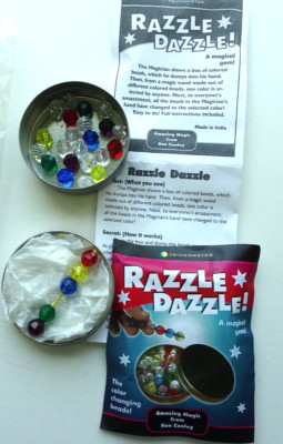 MAGIC - Razzle Dazzle! Color changing beads in tin box W/Instructions.