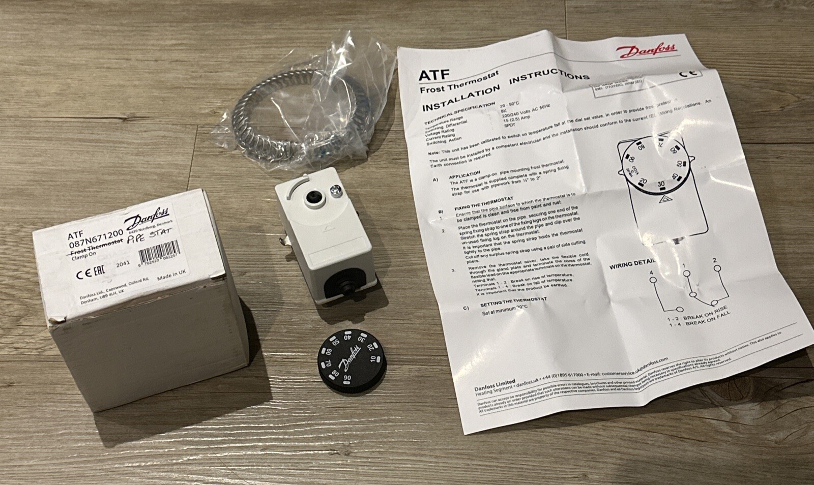 Danfoss ATF Frost Thermostat Clamp On 087N671200 VAT Reg’d Fast Postage