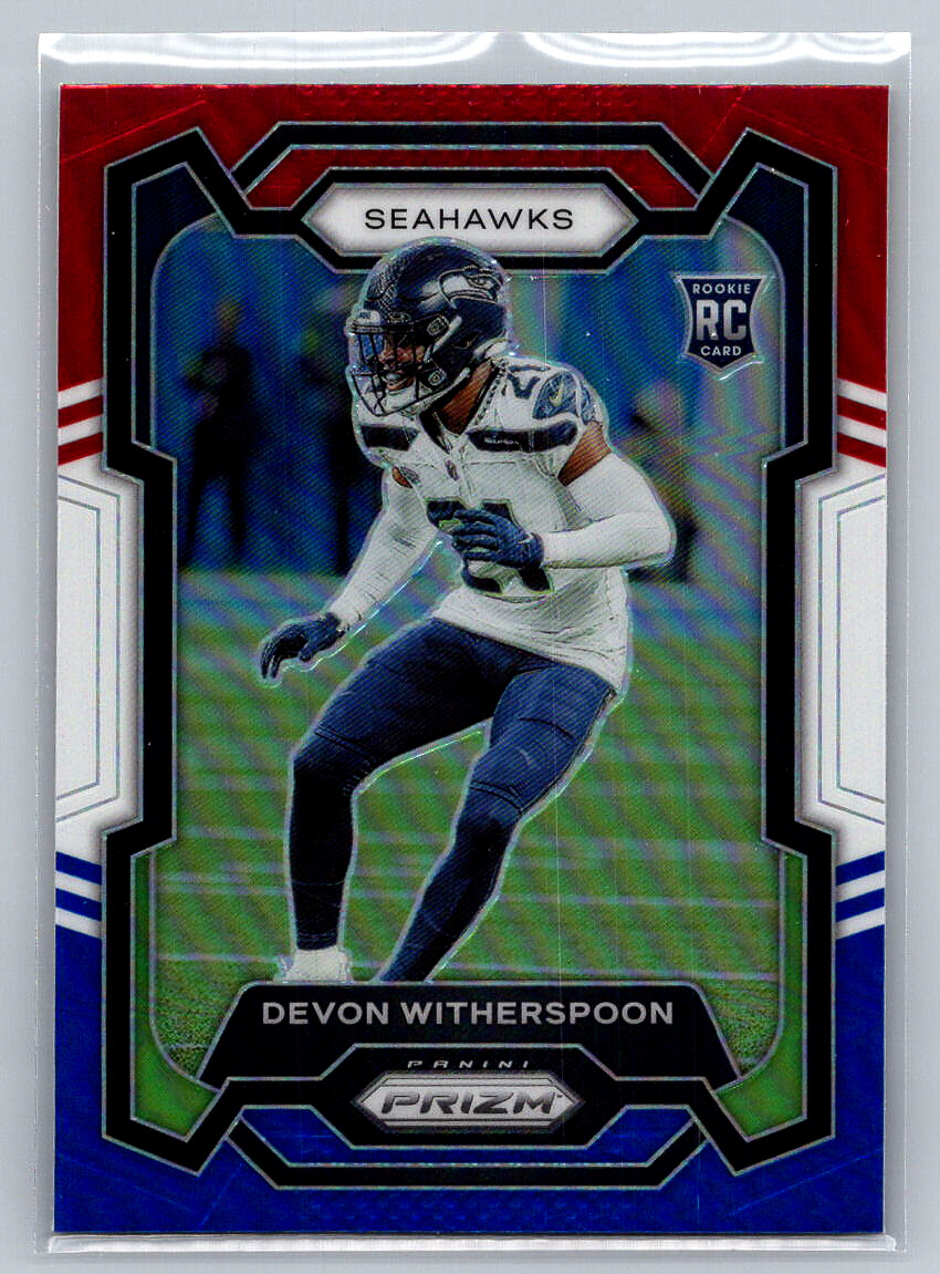 # 389 Devon Witherspoon Seattle Seahawks 2023 Panini Prizm Red White Blue