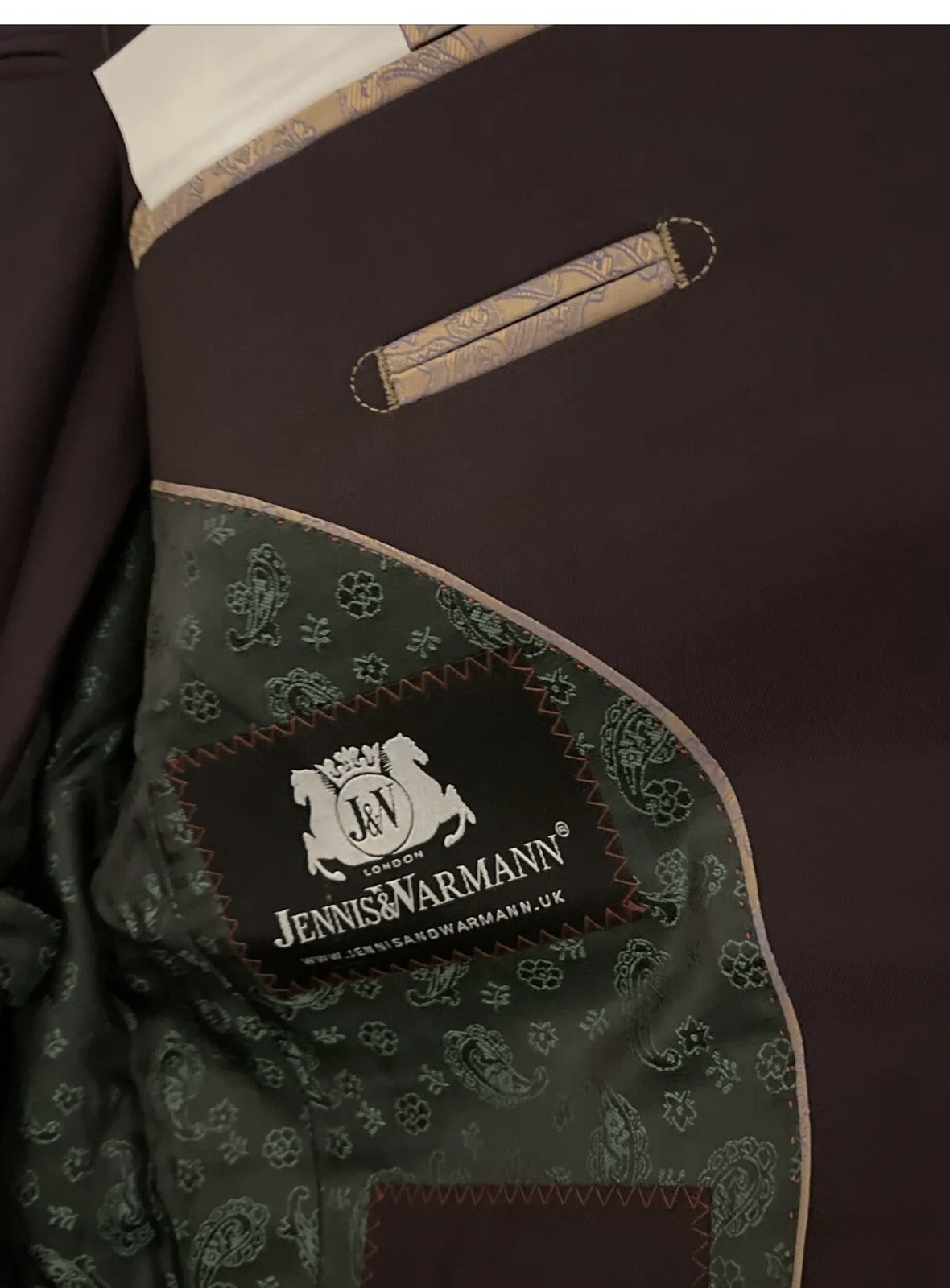 Jennis & Warmann 3 piece tweed lined suit trousers waistcoat jacket blazer 44