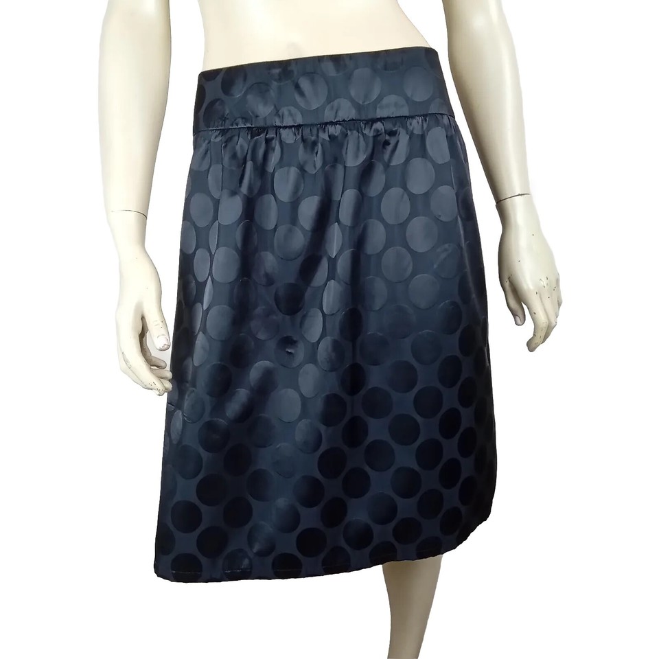 CITY CHIC ladies plus size Medium skirt black circles spots fully lined 