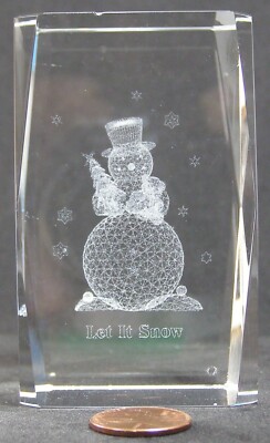 Crystal Paperweight Approx. 3-1/8x2x2