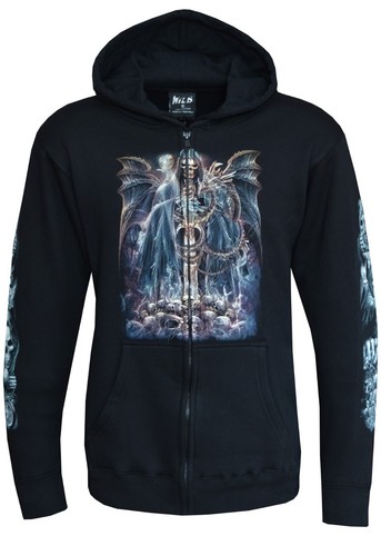 Sudadera con capucha con cremallera Grim Reaper Power of the Dragon Sword Fantasy Glow in Dark de Wild - Imagen 3 de 5