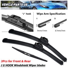 Erasior 26"16"12" Front and Rear Wiper Blades Fit for 2015-2013 Subaru WRX, 3pcs