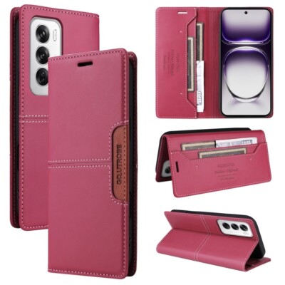 Für OPPO Reno 12 5G Global GQUTROBE G01 RFID Anti-Diebstahl Leder Handyhülle