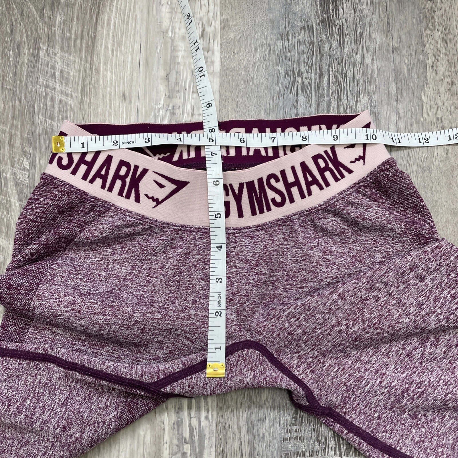 gymshark flex low rise heathered burgundy maroon wine leggings