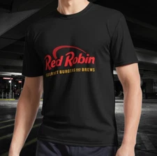 Red Robin Resto Active Logo T-Shirt Funny Size Mode American T-shirt