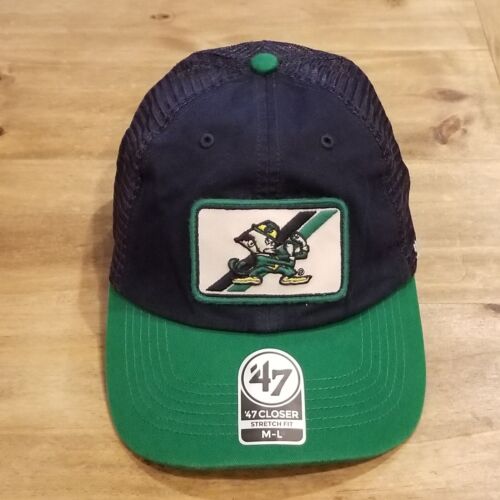 Notre Dame Fighting Irish Hat Cap 47 Brand Closer Size M/L Flex Stretch Fitted - 第 1/11 張圖片