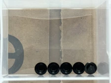 LEGO Parts - Black Plate, Round 1 x 1 - No 4073 - QTY 5