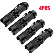 4Pack Tactical LED Flashlight Military Grade Torch Small Ultra Bright Light Lamp