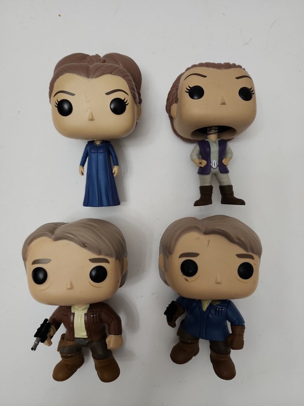 Lot 4 Star Wars Funko Pop General Princess Leia & Han Solo OOB LOOSE EXCLUSIVES