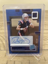 2022 Panini Clearly Donruss Rated Blue /99 Bailey Zappe #79 Rookie Auto RC