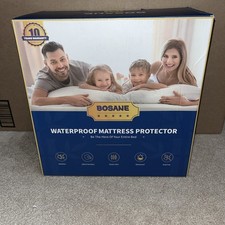 Queen Mattress Protector Waterproof Breathable Cooling Air Fabric NEW IN BOX