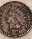 1900 Indian Head Cent Penny 1C - VF - #14094