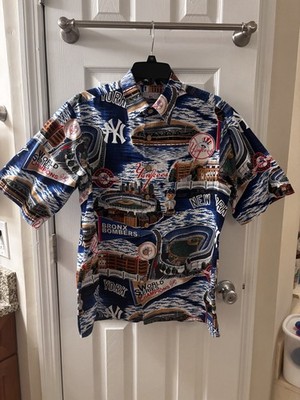 Reyn Spooner New York Yankees MLB Hawaiian Shirt Men s Medium M Cotton Vtg