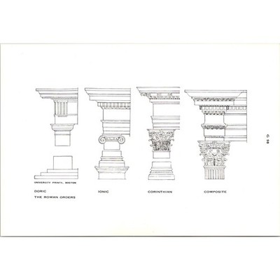 Doric The Roman Orders Vintage Print STF-UP3