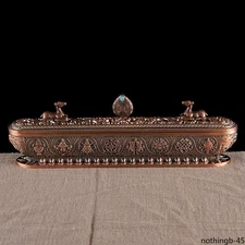 Sanskrit Incense Stick Burner Alloy Buddhist Tibetan Indoor Meditation Ornaments
